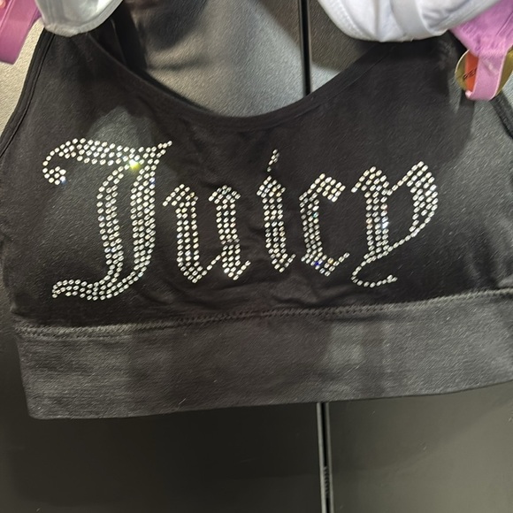 Juicy Couture 3 pack bra set,adjustable straps,removable pads,stretch,rhinestone - Picture 4 of 9